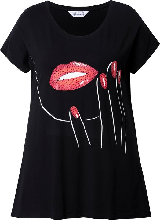 Produktbild Miamoda T-Shirt, A-Linie, Kussmund-Motiv (44)