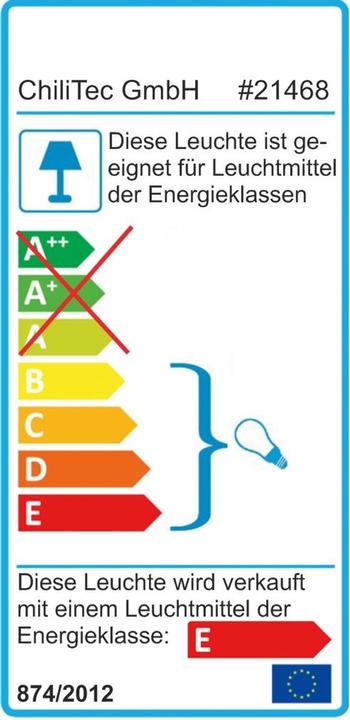 Energie-Label Chilitec Lavalampe CTL ROGE (E14)