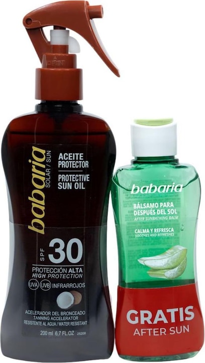 Actual product image Babaria SOL. ACEITE PROTECTOR SOLAR COCO SPRAY F30 200 ML+ AFTER SUN 100 ML (Sun spray, SPF 30, 300 ml)