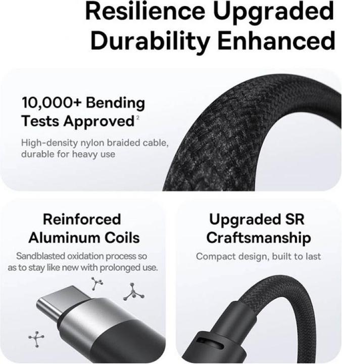 Productafbeelding Baseus StarSpeed Een-voor-Drie Snel Opladen Datakabel (0.60 m, USB 3.0, 20 W)