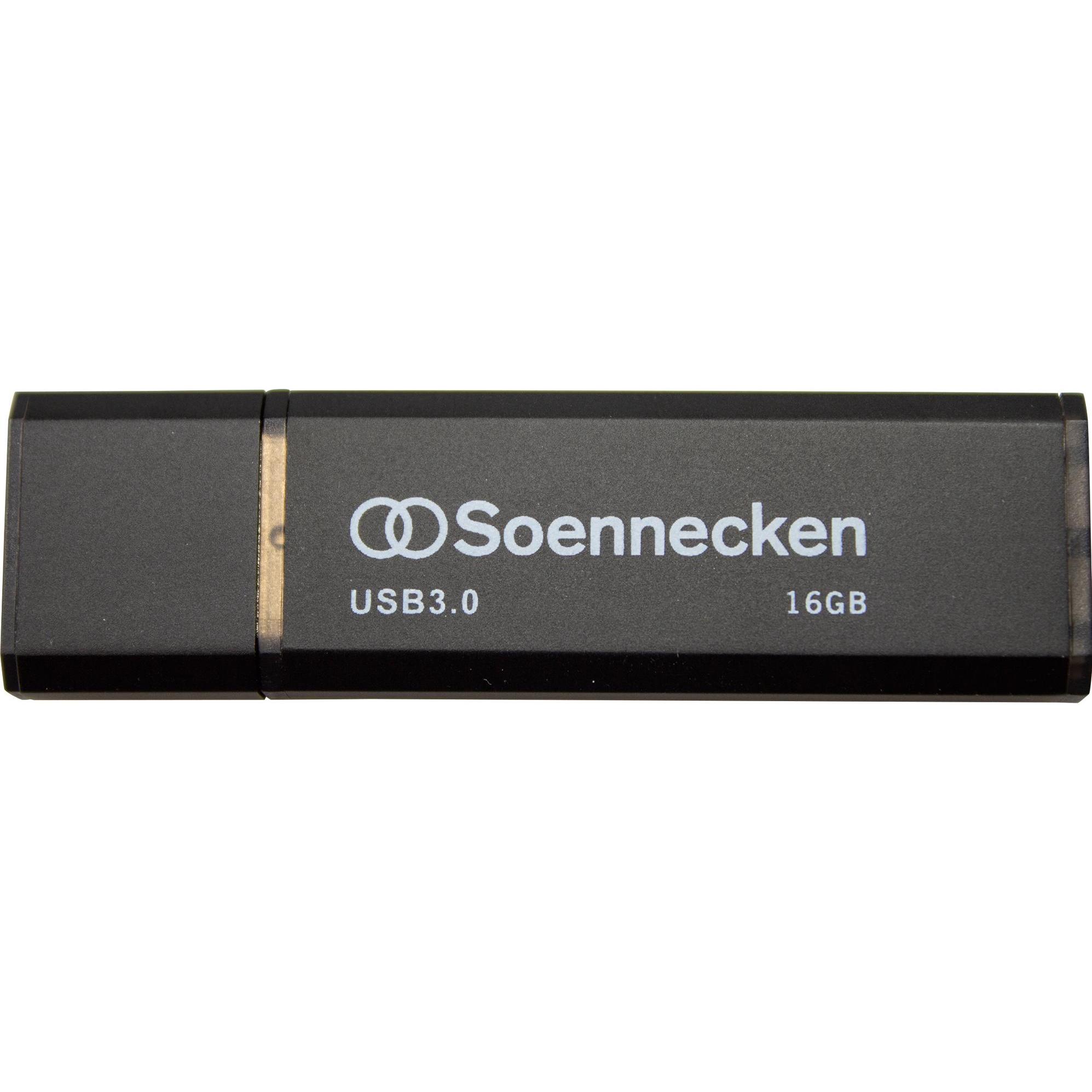 Soennecken Chiavetta USB 71617 3.0 16GB nero/argento (16 GB, USB-A), Chiavetta USB, Nero