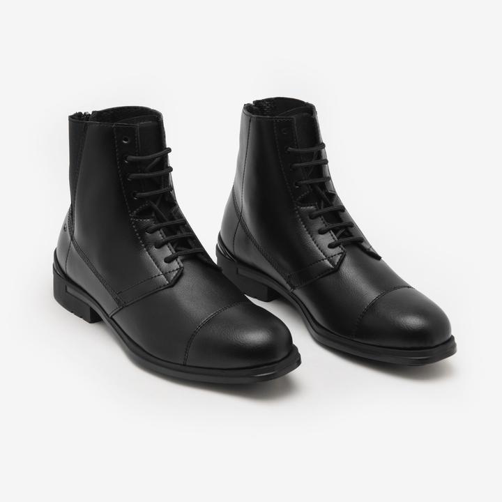Actual product image Caperlan Reitstiefel Schnuersenkel Kunstleder - 500 schwarz (41)