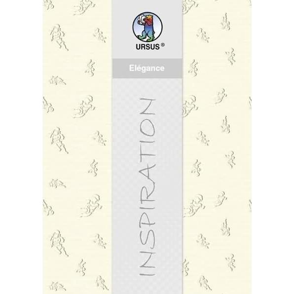 Ursus, Bastelpapier, Prägekarton Elegance 220g/qm 23x32cm VE=5 Blatt Engel elfenbein (220 g/m², 5 x)