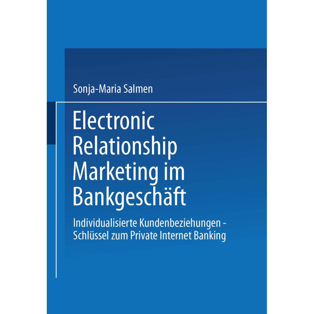 Electronic Relationship Marketing im Bankgeschäft, Fachbücher von Sonja-Maria Salmen