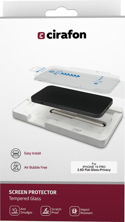 Actual product image Cirafon CG-TG-APL-IP15PR-P (1 Piece, Apple iPhone 15 Pro)