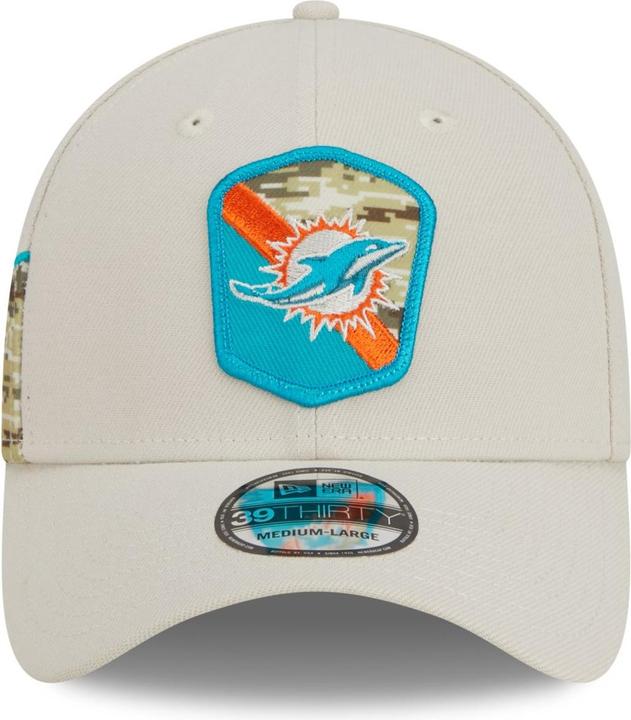 Actual product image New Era 39Thirty Cap Salute to Service Miami Dolphins (S, M)