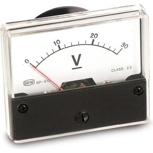 Eneroid BLANKO Einbaumessinstrument 030VDC (Messgerätkoffer), Messtechnik