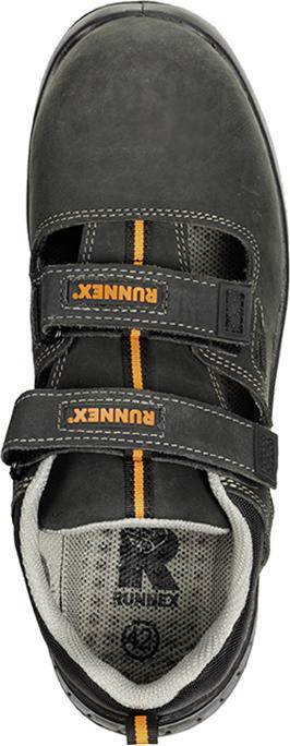 Productafbeelding Runnex unisex S1 veiligheidssandalen "5100" TeamStar zwart maat 49 (S1, 49)