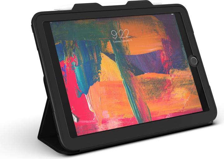 Image du produit Zagg Rugged Messenger - Étui de protection Flip pour tablette - résistant - silicone - noir... (iPad)