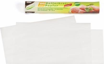 Produktbild Papstar Butterbrotpapier, (B)250 x (L)300 mm, weiá (100 x)