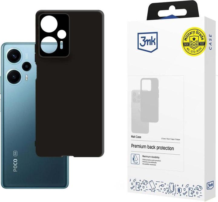 Actual product image 3MK Matt Case Poco F5 czarny/black (Xiaomi Poco F5)