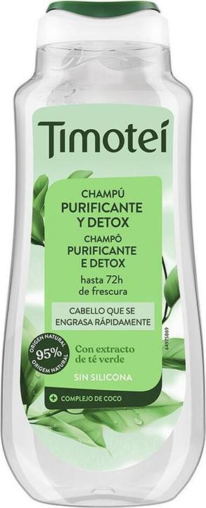 Timotei reinigendes und entgiftendes Shampoo mit Grüntee-Extrakt für fettiges Haar 300 ml (Flüssiges Shampoo, 300 ml)