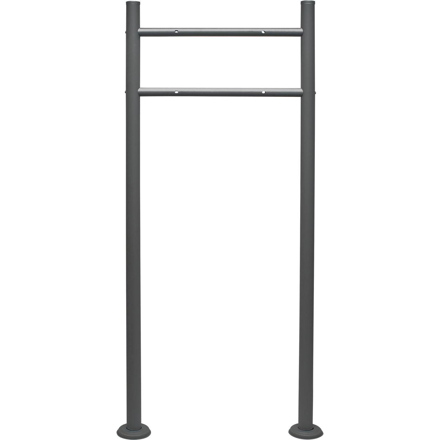 Wiltec, Briefkasten, Briefkasten Ständer Anthrazit 120x50cm Postkasten Standbriefkasten Stahl