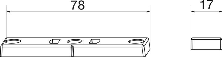 Maco Schliessteil Öffnungsbegrenzung, für Kunststoff- und Aluprofile, silber