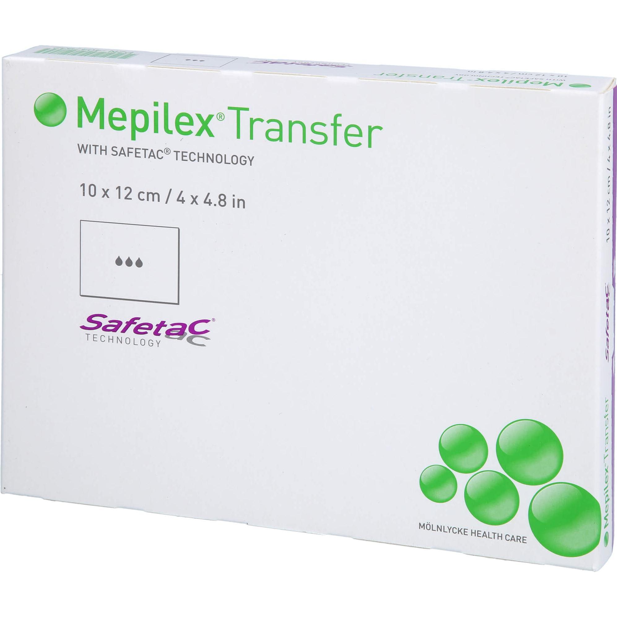 Mepilex, Pflaster, Transfer Safetac Wundauflage 10x12cm Silikon (5 x)
