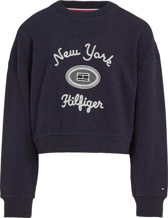Produktbild Tommy Hilfiger Kids NY Geborduurde Sweater - Girls - Blauw - 16 jaar (176)
