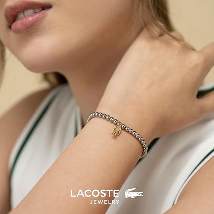 Immagine prodotto Lacoste Bracciale con perline in acciaio Orbe 2040332 (18 cm, Acciaio inossidabile)