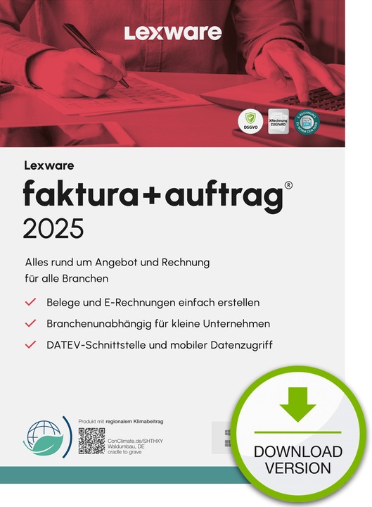 Lexware faktura+auftrag 2025 Download Jahresversion (365-Tage) (1 User, 12 Monate)
