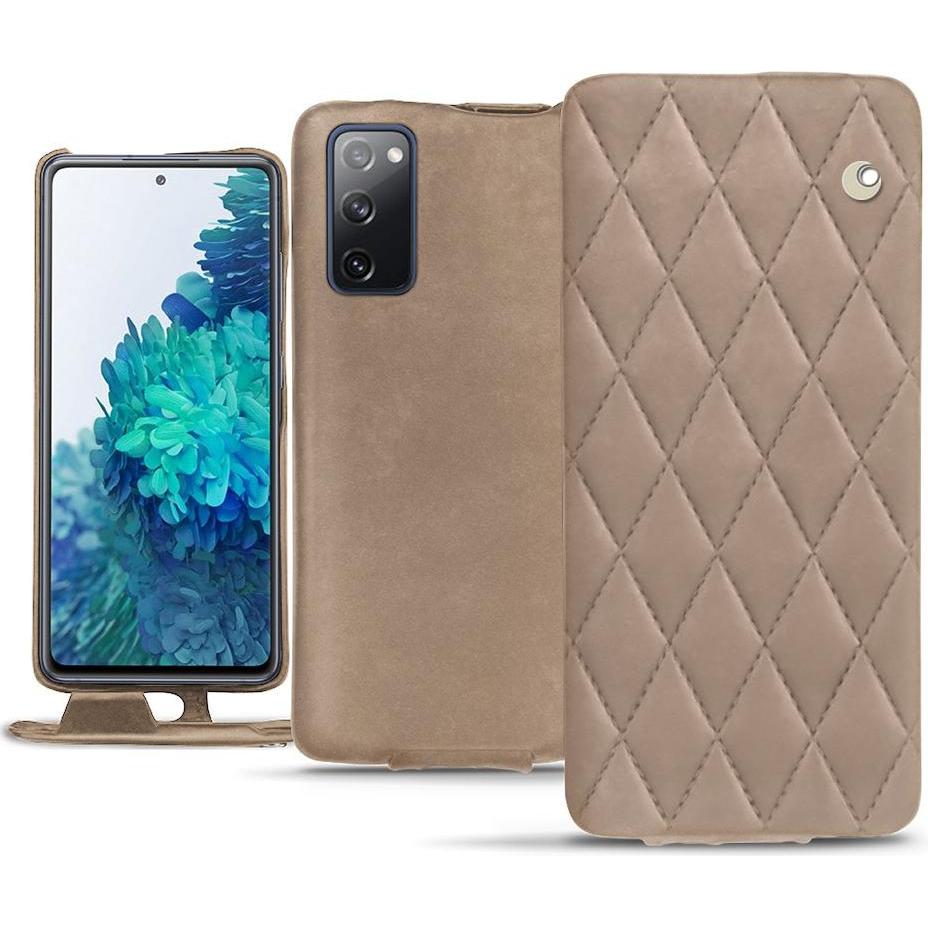Thumbnail - Noreve Lederschutzhülle vertikal (Samsung Galaxy S20 FE), Smartphone Hülle, Beige