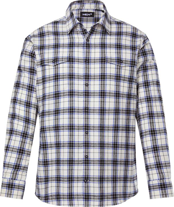Image du produit Men+ Chemise en flanelle à carreaux, manches longues et col Kent, coupe Comfort Fit - jusqu'au 8 XL (XXL)