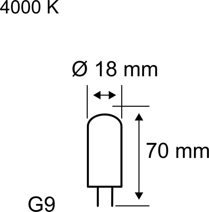 Productafbeelding Paulmann Speldvoet (G9, 5 W, 470 lm, 1 x, F)