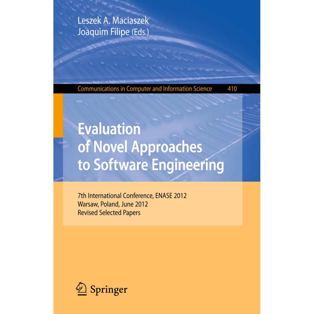 Evaluation of Novel Approaches to Software Engineering, Fachbücher von Joaquim Filipe, Leszek A. Maciaszek
