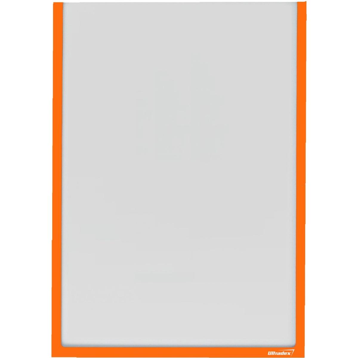 Ultradex, Informationsschild, Infotasche für DIN A4 hoch selbstklebend VE= 1 Stück pastell orange