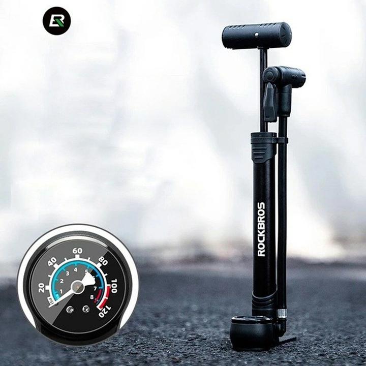 Produktbild Rockbros 42310006001 bicycle pump with pressure gauge - black