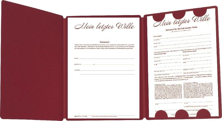 Produktbild Rnk Mappe "Mein letzter Wille", DIN A4, weinrot, 1 Stück