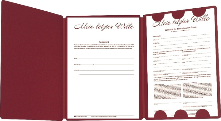 Produktbild Rnk Mappe "Mein letzter Wille", DIN A4, weinrot, 1 Stück