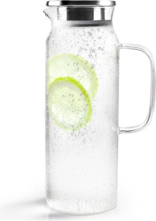 Immagine prodotto Ibili Caraffa in vetro da 1,1 litri Resistente al calore, ideale per bevande calde e fredde (1.10 l)