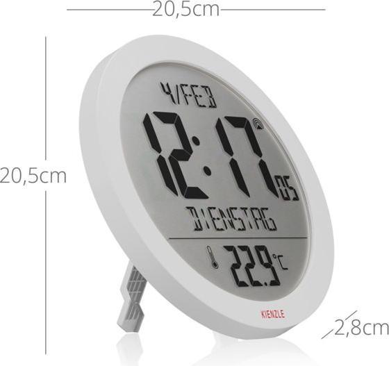 Produktbild Kienzle Funkuhr mit Innentem- peratur, weiss