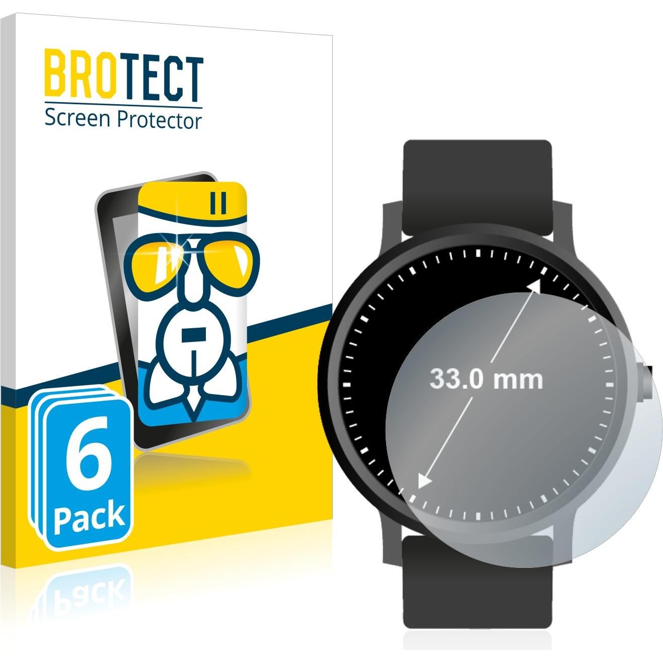 BROTECT AirGlass Panzerglasfolie, Smartwatch Schutzfolie, Transparent