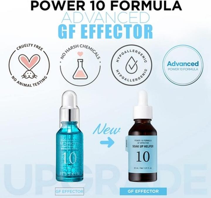 Skin Gin Power 10 Formula GF Effector Ampoule Serum 30ml Hydrating Face Serum with Ginkgo Leaf Water and Hyal (30 ml)