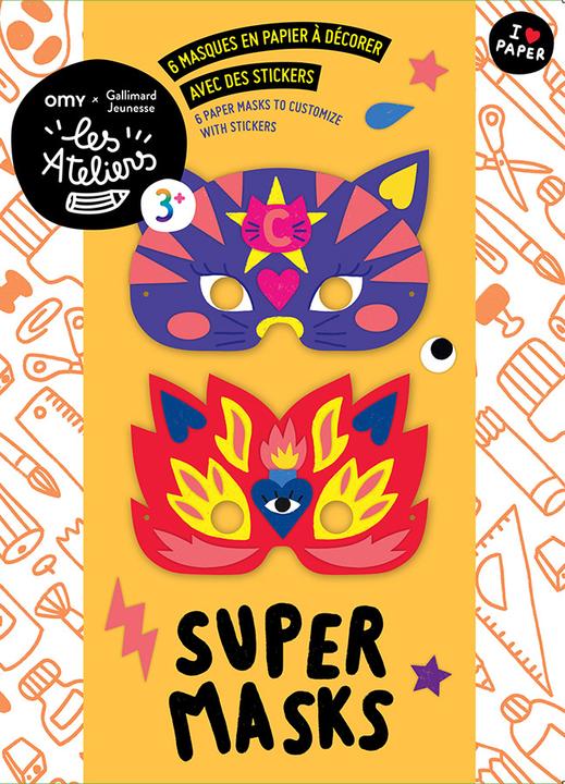 Immagine prodotto Super masks : 6 masques en papier à décorer avec des stickers (Francese, Collettività, 2024)