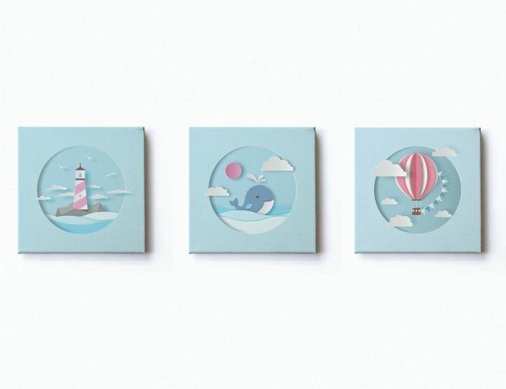 Produktbild Pindu Leinwandbild 3D Wal (30 x 30 cm)