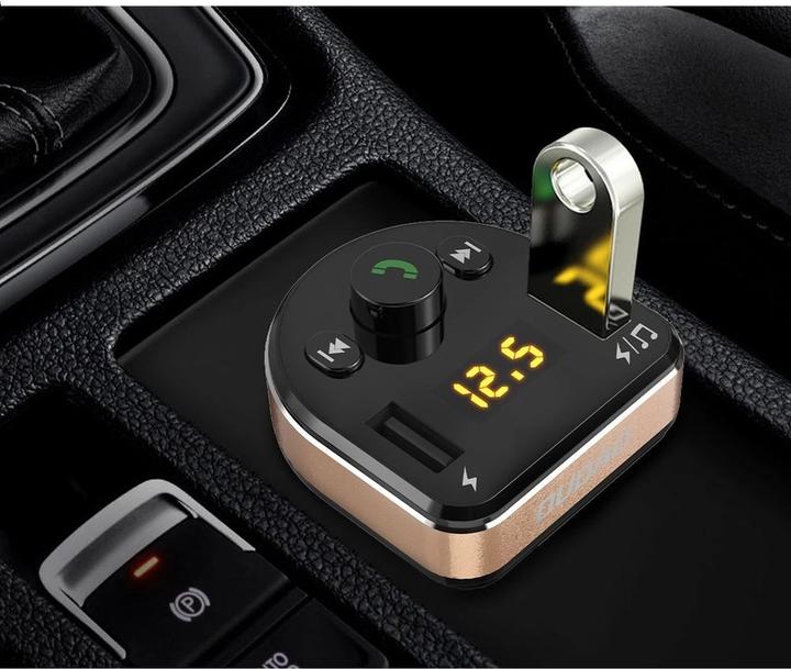 Image du produit Dudao Transmetteur FM Bluetooth Chargeur voiture MP3 3.1 A 2x USB Noir (R2Pro Black)
