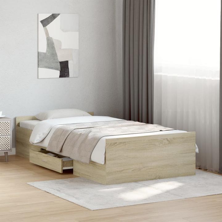 Image du produit VidaXL Cadre de lit avec tiroirs (75 x 190 cm)