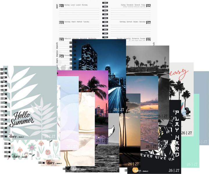 Image du produit Biella Agenda scolaire mydiary Wire-O (12 x 16,5 cm, 1 semaine / 2 pages)