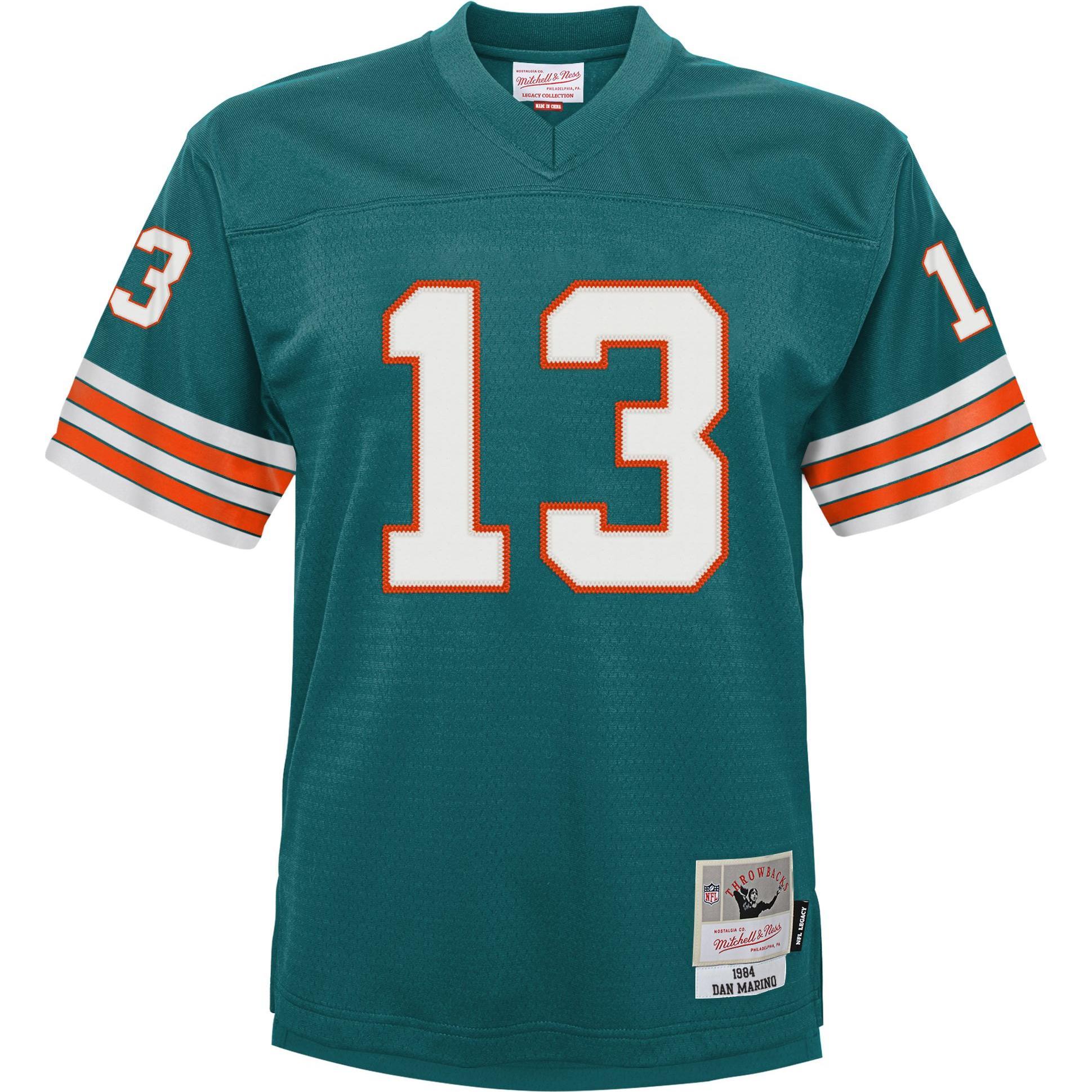 Mitchell & Ness, Jungen, Shirt, M&N Legacy Kinder Jersey Miami Dolphins Dan Marino BXL, Türkis, (170)