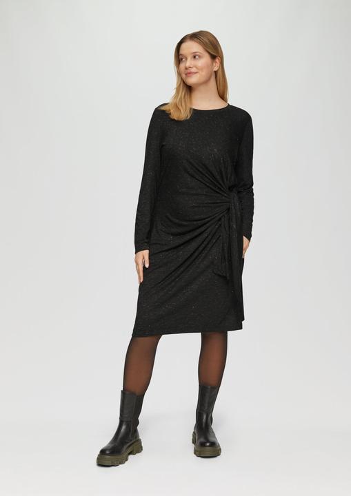 Image du produit S.Oliver Kleid Glitzerndes Jersey-Kleid mit Knotendetail (46)