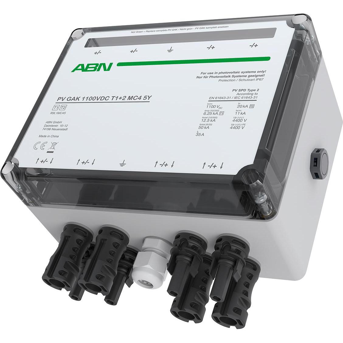 ABN, Spannungswandler, PV-Generator-Anschlusskasten