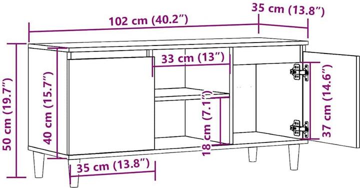Produktbild vidaXL TV-Schrank (102 x 35 x 50 cm)