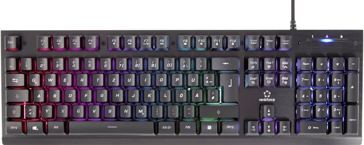 Produktbild Renkforce RGB kabelgebundene USB-Gaming-Tastatur (DE, Kabelgebunden)