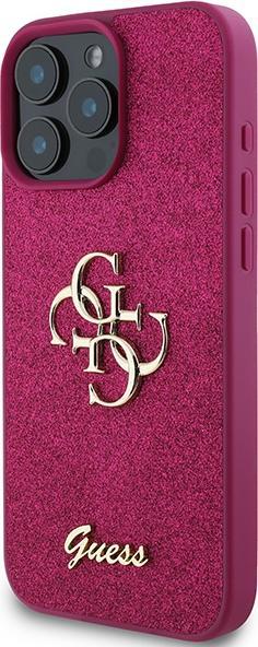 Immagine prodotto Guess GUHCP16LHG4SGU Custodia rigida iPhone 16 Pro 6.3" viola/viola Glitter Script Big 4G