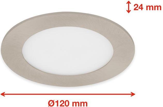 Image du produit Telefunken LED encastrable dimmable IP23 WiFi RGBW 6W 600 lm blanc chaud - blanc lumière du jour ronde nickel (600 lm)