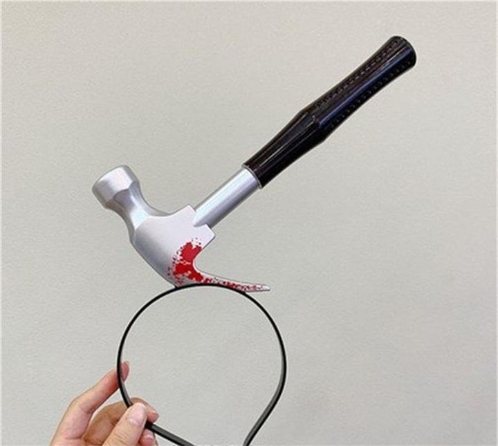 Produktbild PhoneLook Kopfband Stirnband gruselige Verkleidung mit Kunstblut Hammer