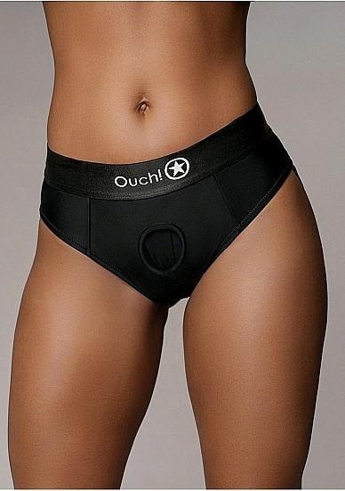 Ouch! Vibrating Strap-on Thong - Removable Straps - M/L (L, M)