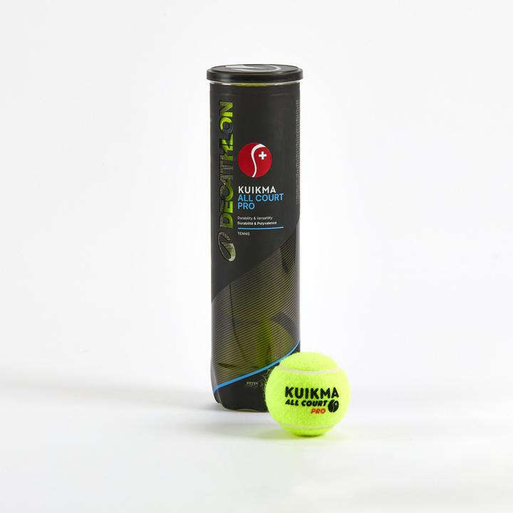 Image du produit Artengo Balle de tennis polyvalente - KUIKMA ALL COURT Pro *4 *18 SWISS TENNIS