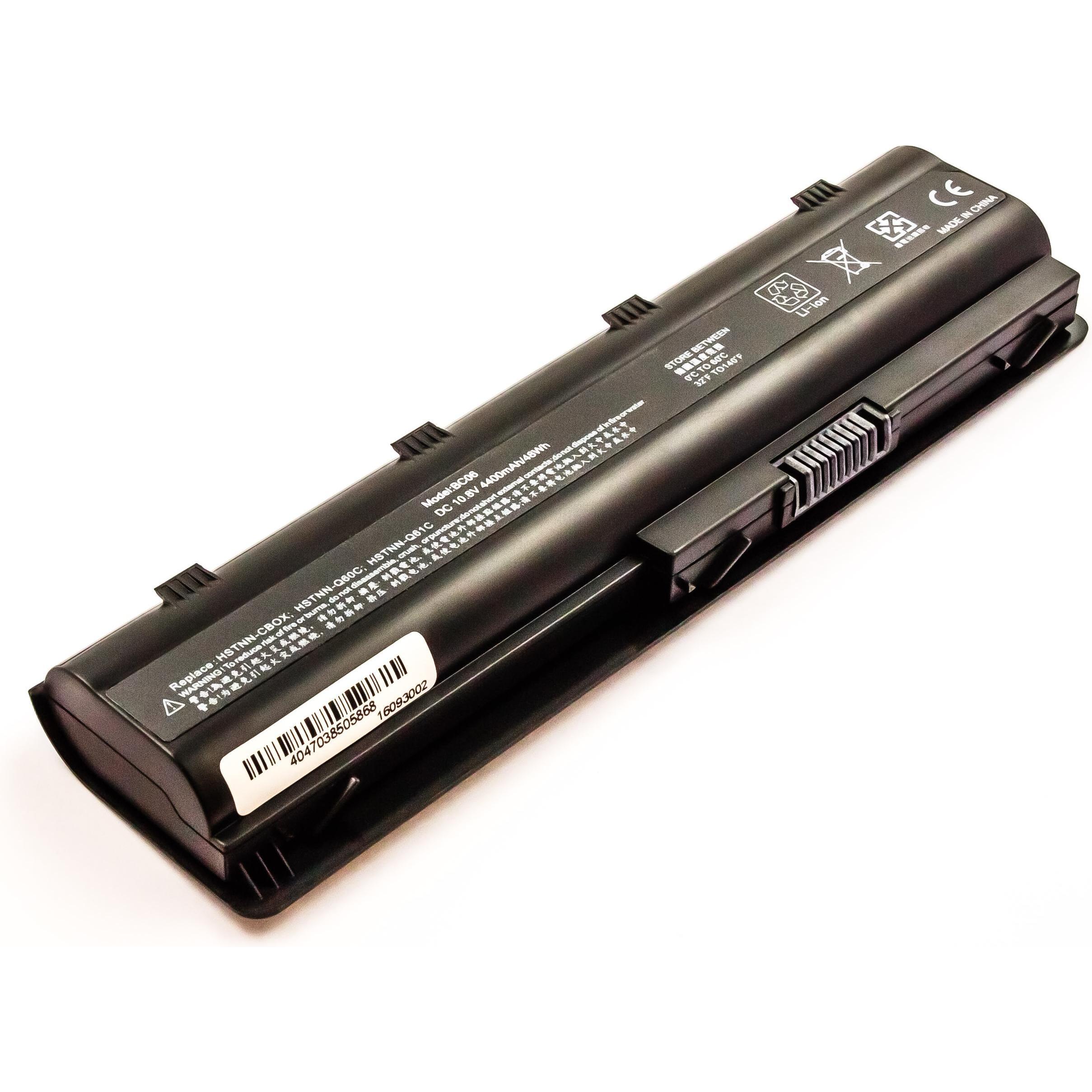 AGI Akku kompatibel mit HP Pavilion G7-2051FG - Akku - 4.400 mAh (6 Zellen, 4400 mAh), Notebook Akku, Schwarz